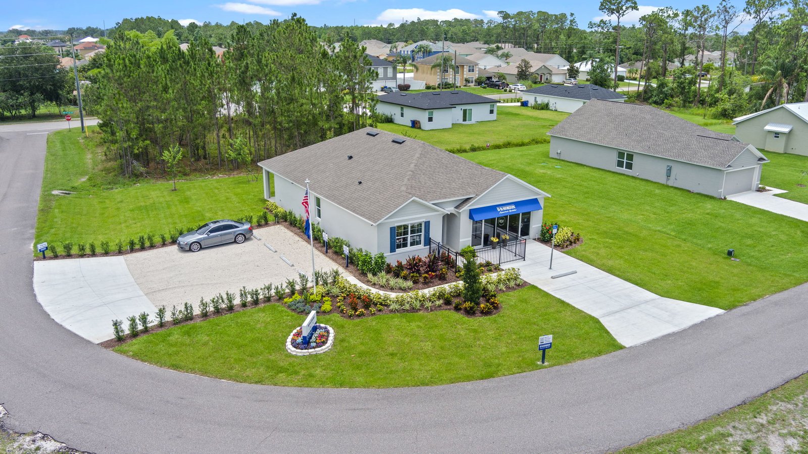 arial view of model center