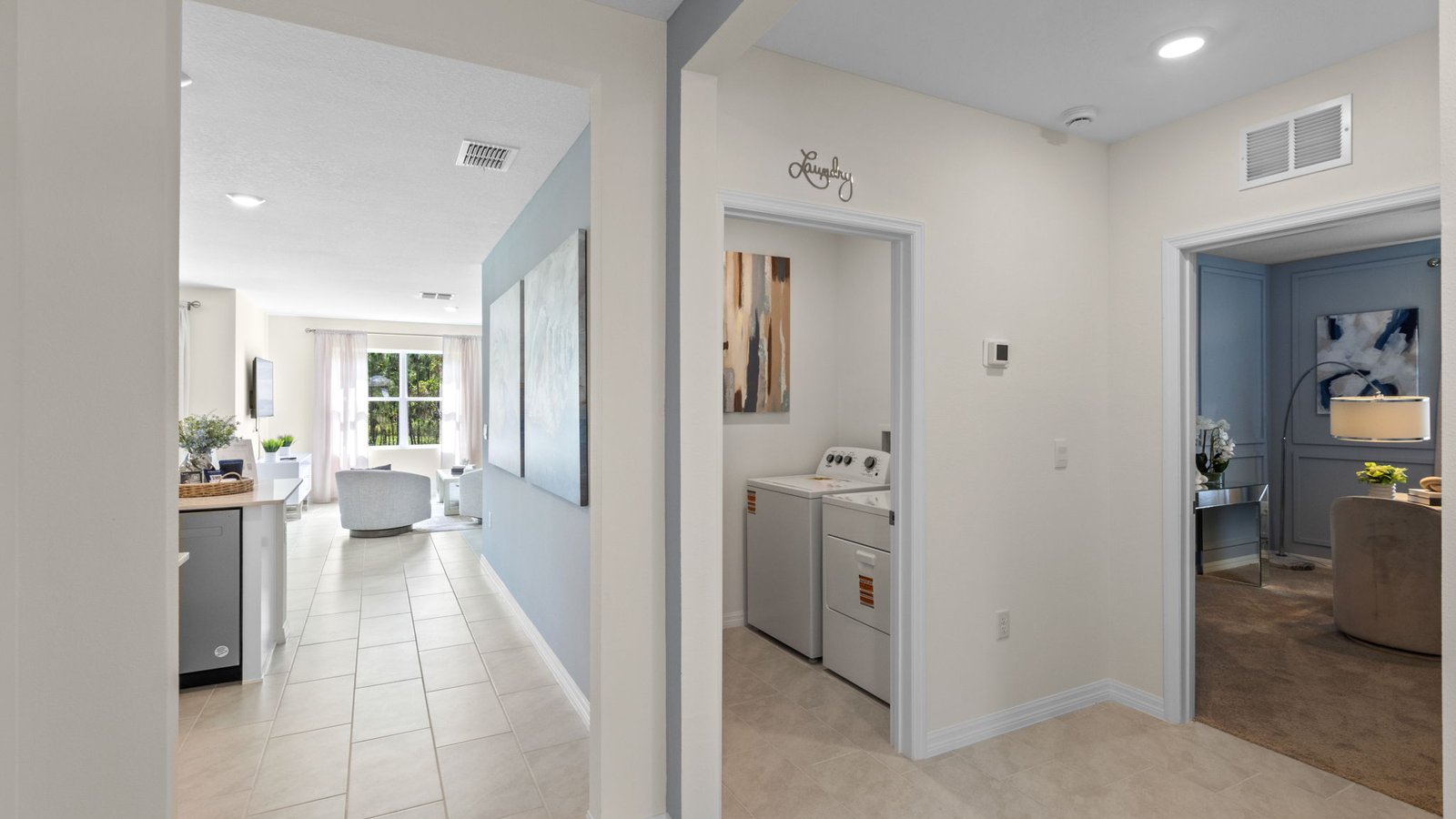 Hallway to the kitchen and additional guest room