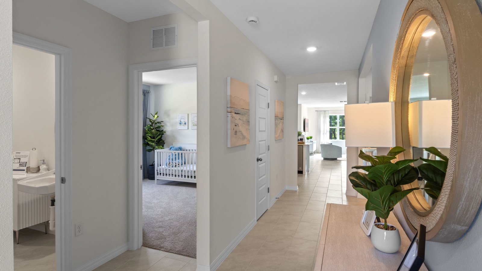 Entry and view of one bedroom