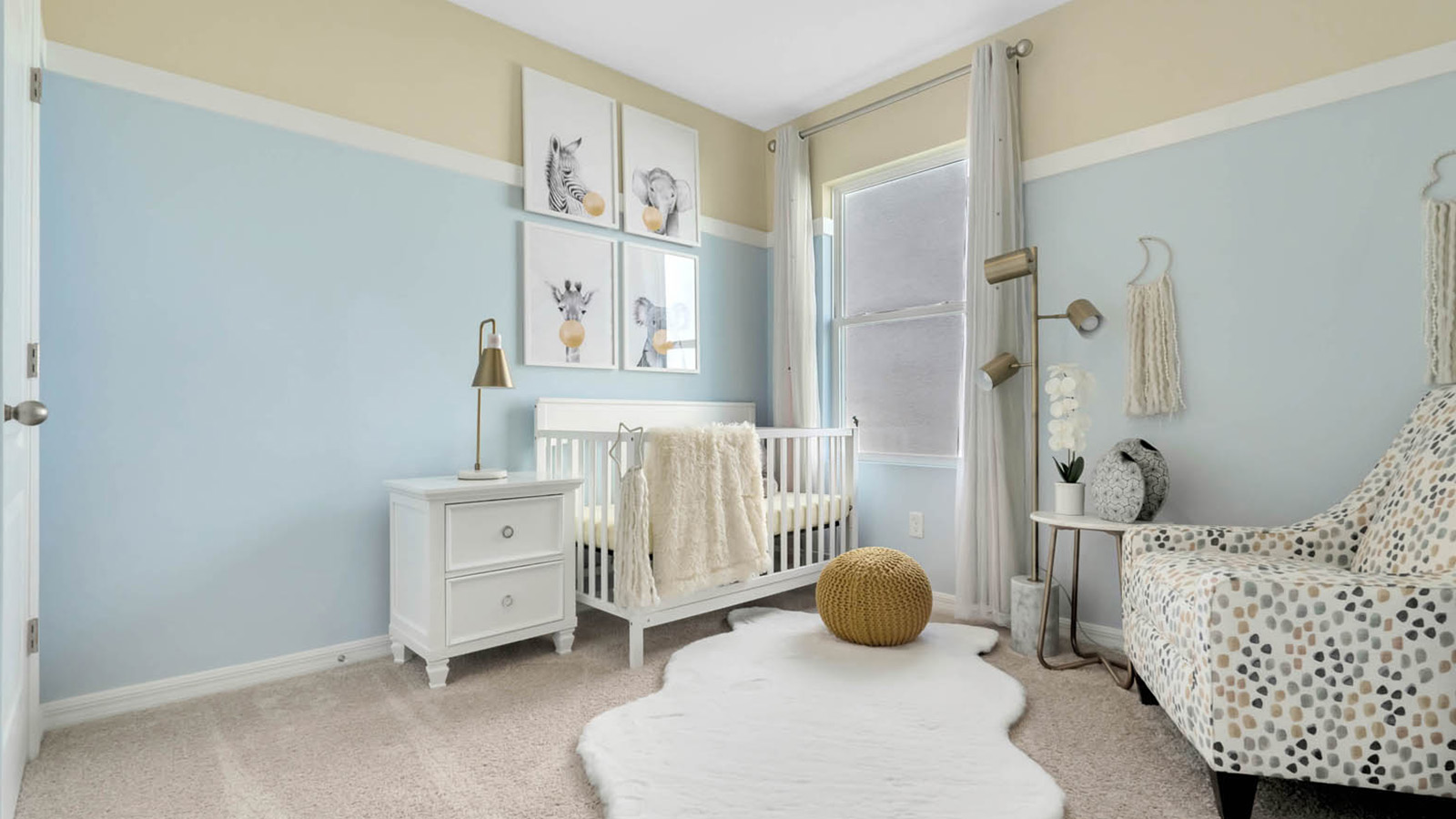 nursery with crib