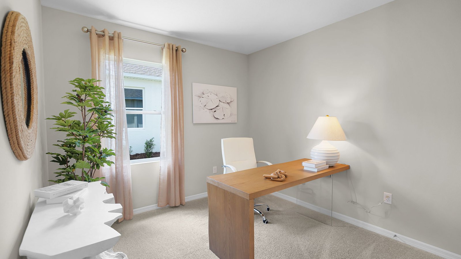 office themed bedroom with desk and chair