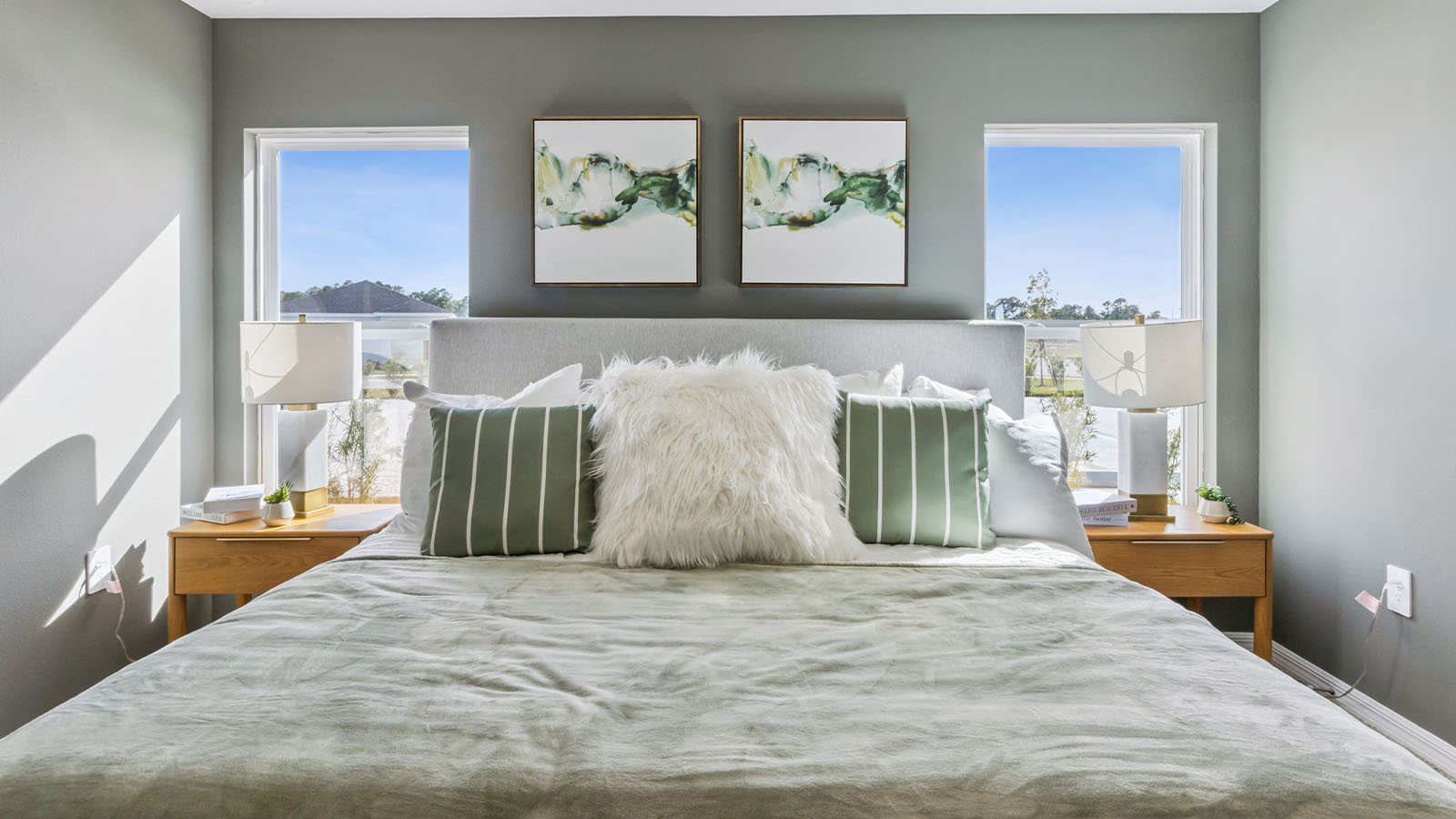 Primary bedroom with king bed