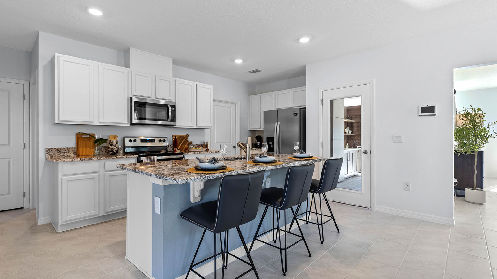 Kitchen with walk in pantry