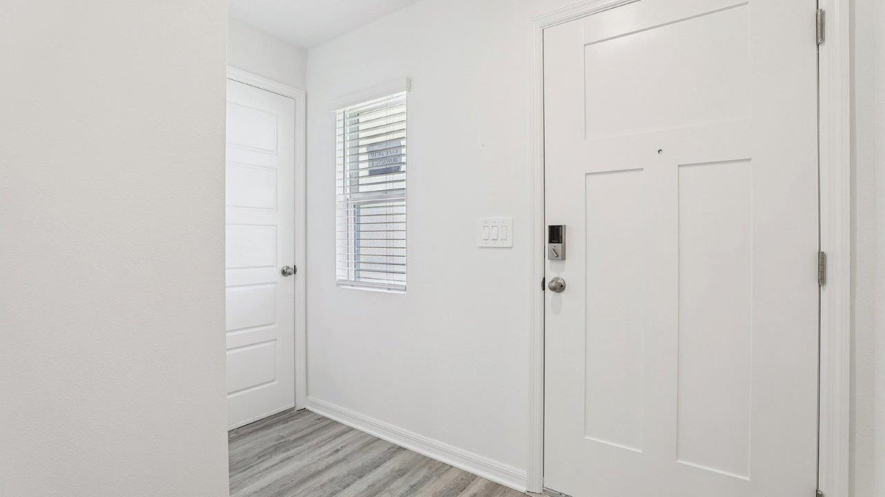 Entry way showing front door