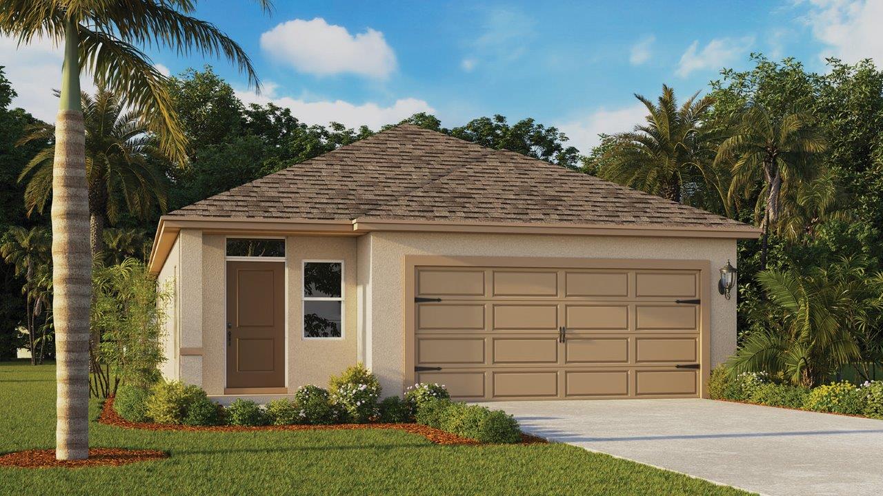 Front Exterior Image of a Single Family Home with 2-car Garage
