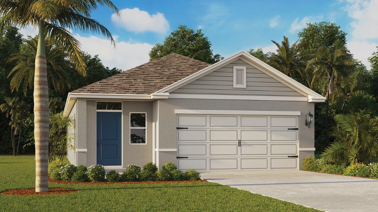 Front Exterior Image of a Single Family Home with 2-car Garage