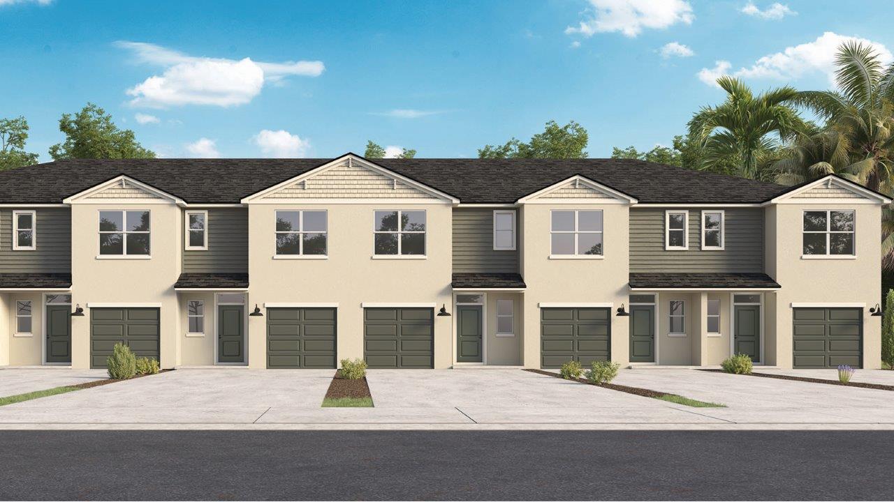 exterior of townhome units