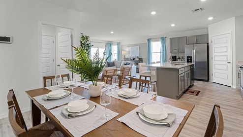 dining room overlooking kitchen