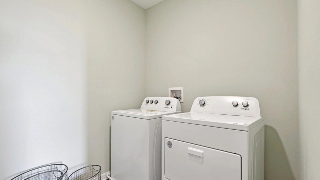 Laundry room with washer and dryer