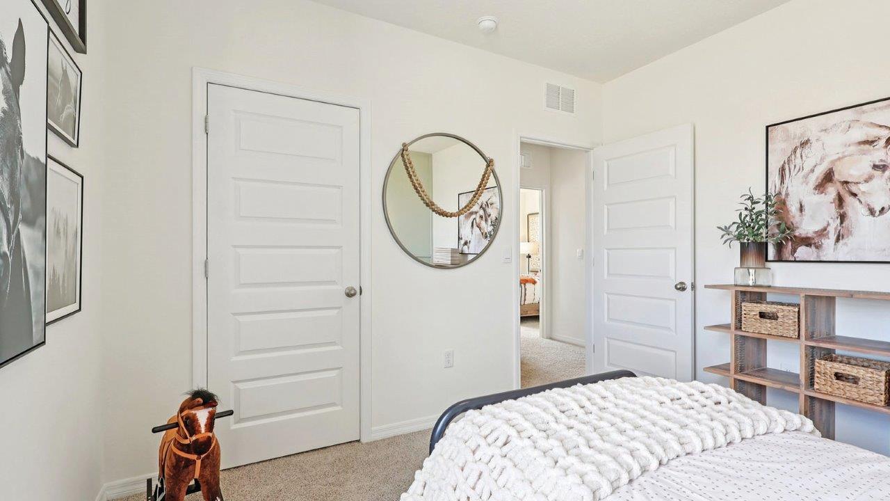 Kids room with view of door