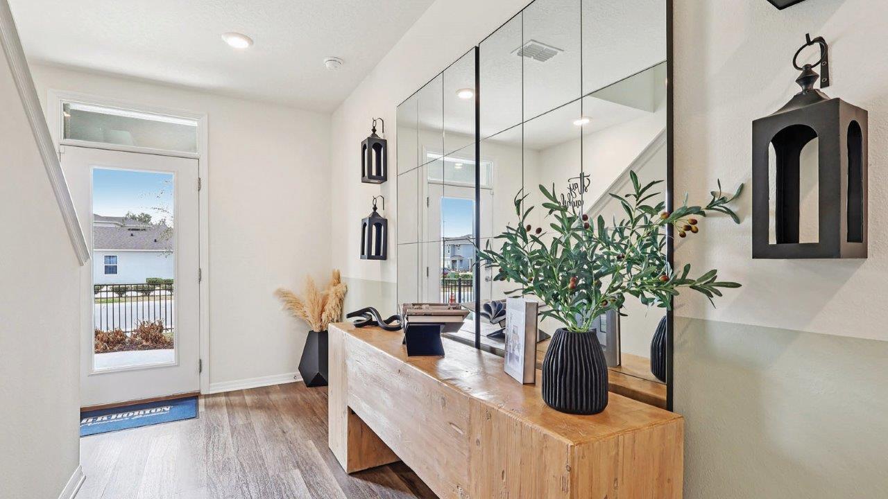 Front entry with decor