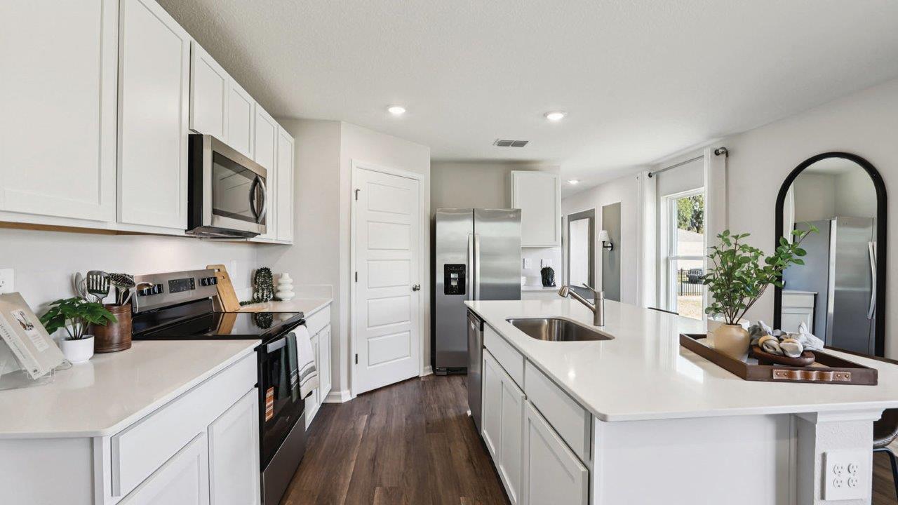 Kitchen with quartz countertops