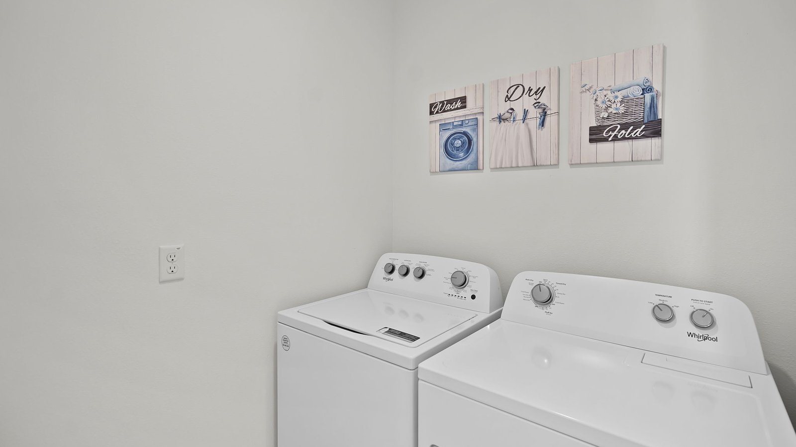 Laundry room with washer and dryer