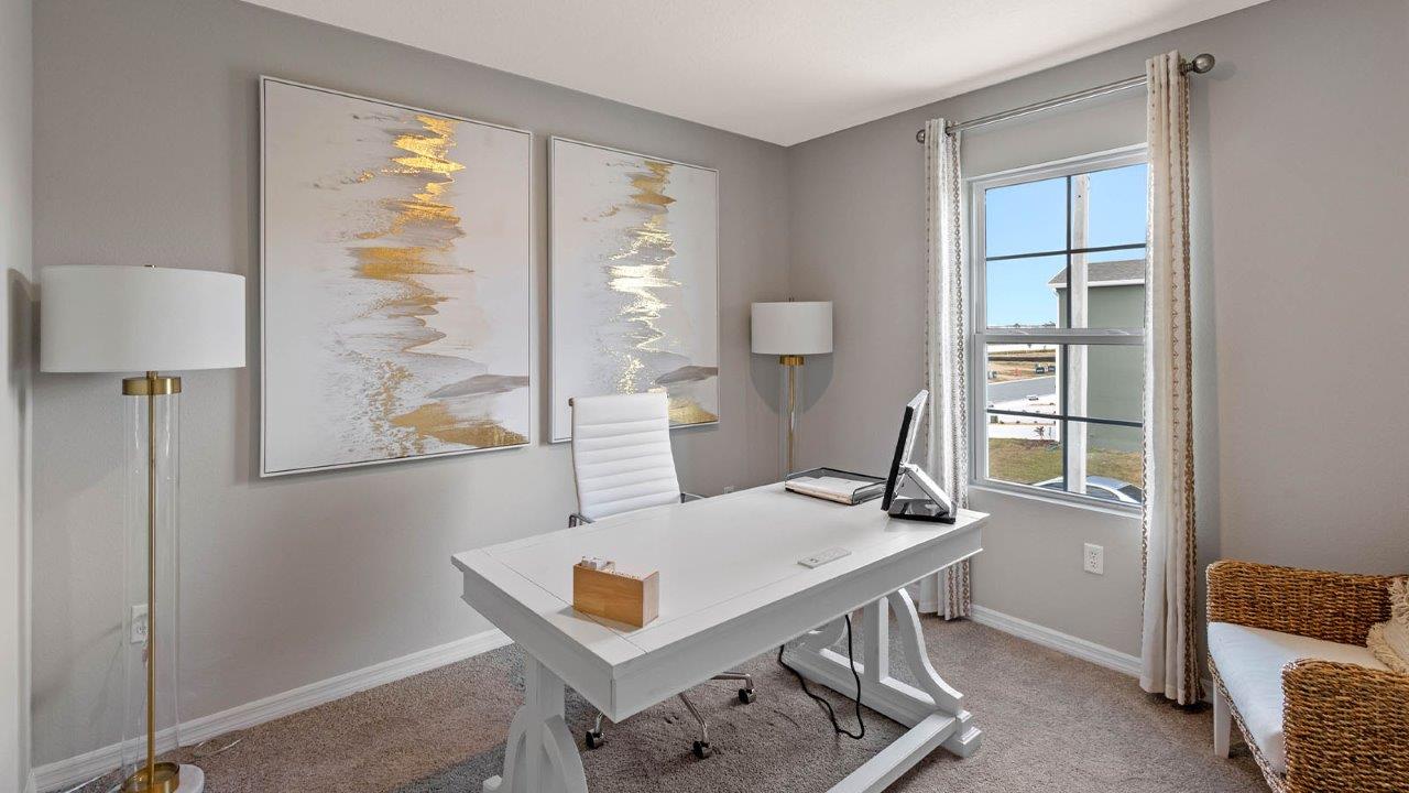 Office space with desk and chair