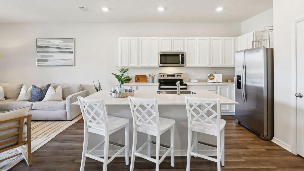 Kitchen with stainless steel appliances