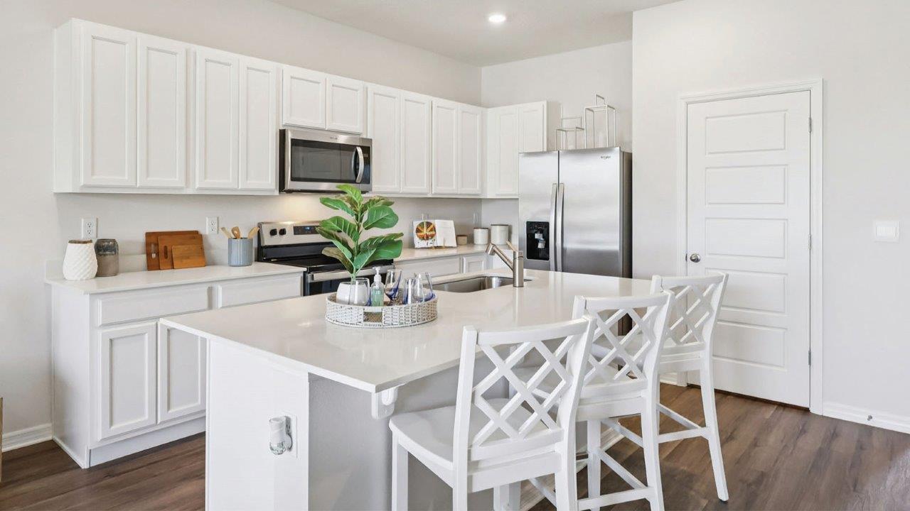 kitchen island with chairs