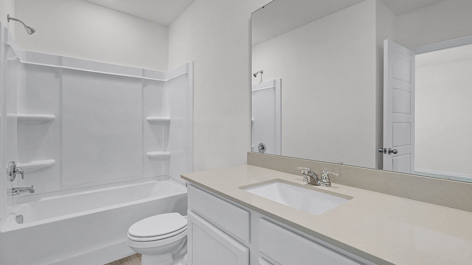 Guest bathroom with shower and tub