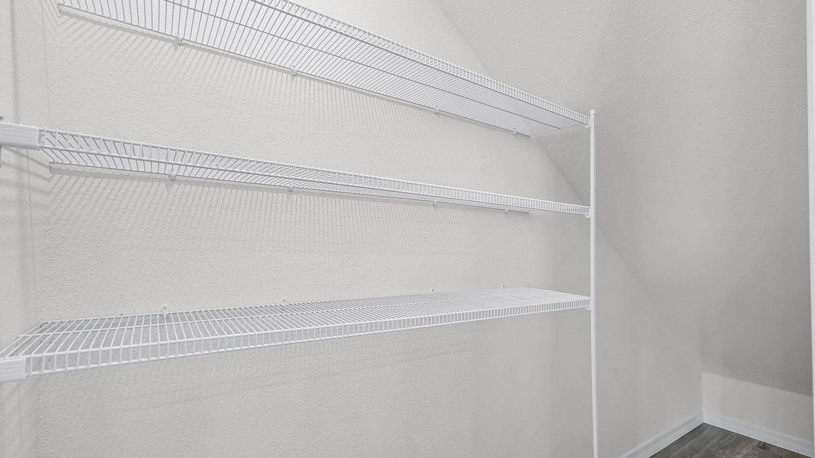 Storage closet with shelves