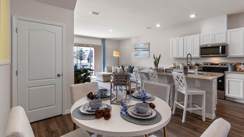 Kitchen view from dining table