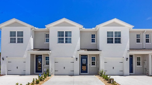 Two-story townhome with one-car garage
