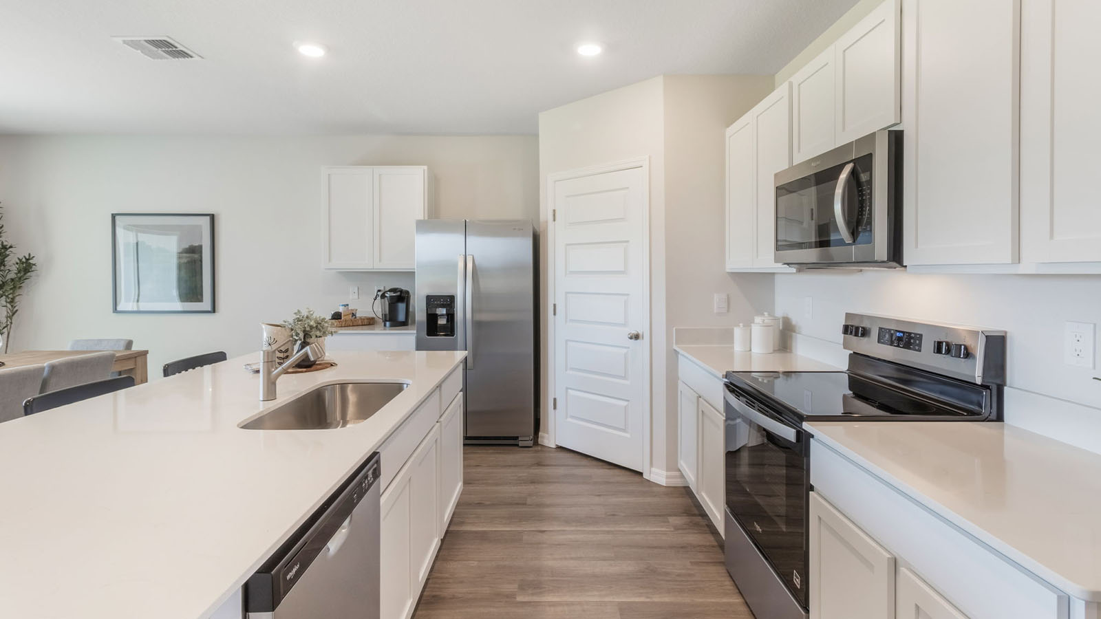 Kitchen with luxury vinyl planks
