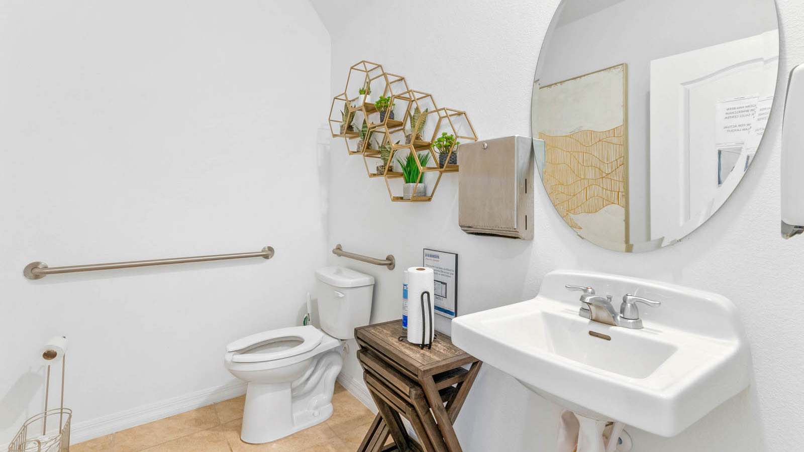 Guest bathroom with sink and toilet