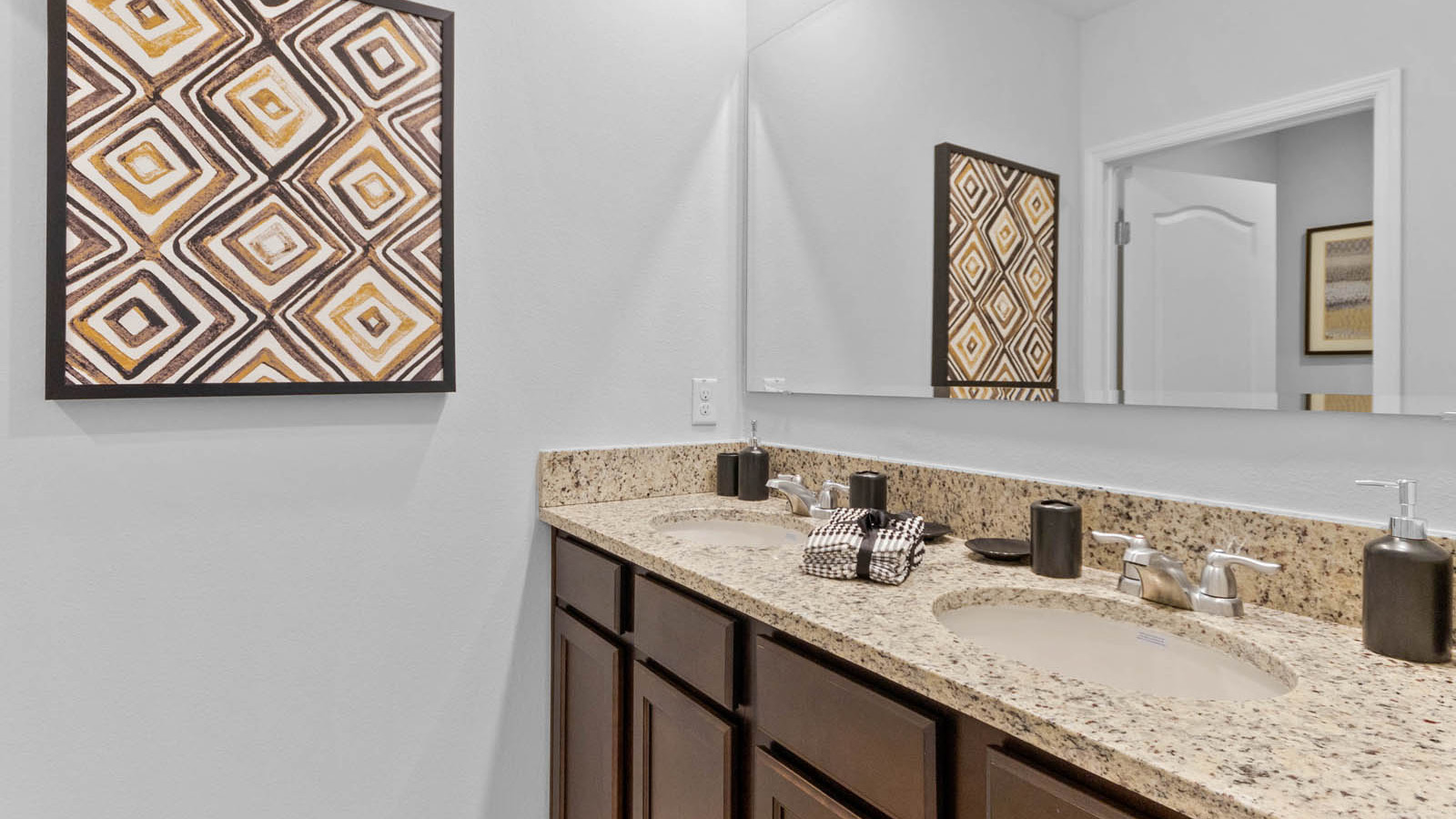 primary bathroom with double sink