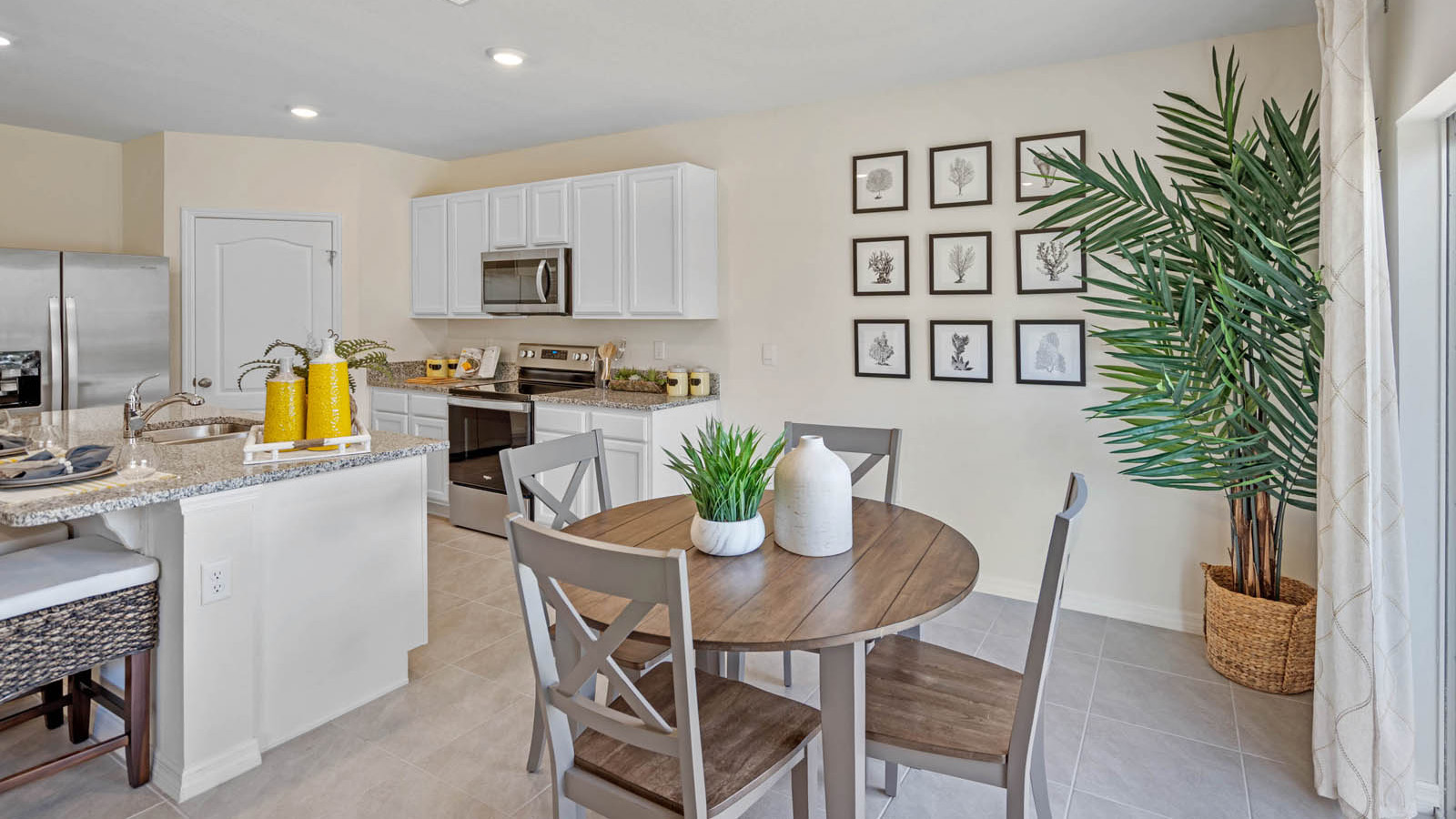 small dining table beside the kitchen