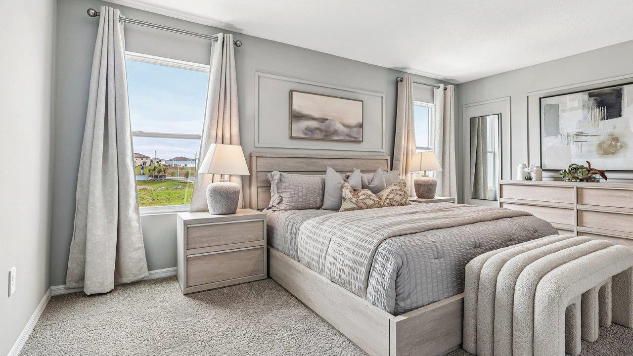 Primary bedroom with king size bed