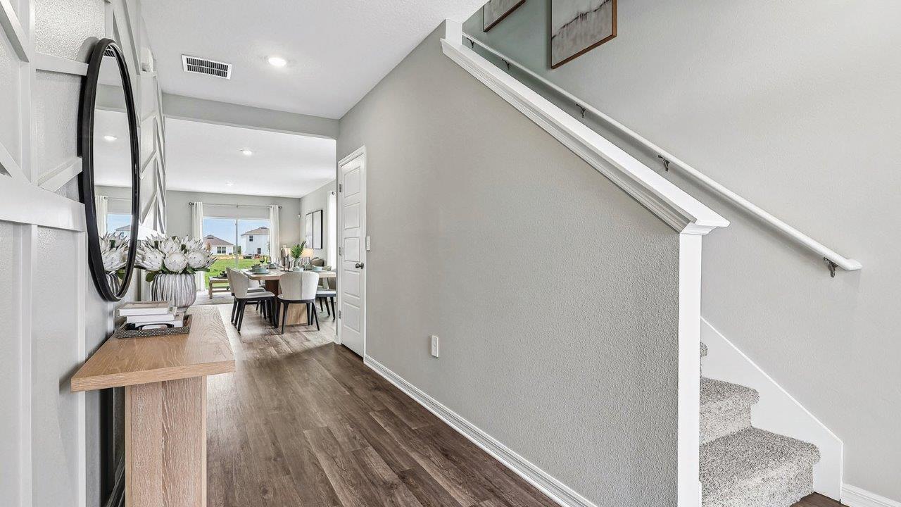 Entry way with view of stairs