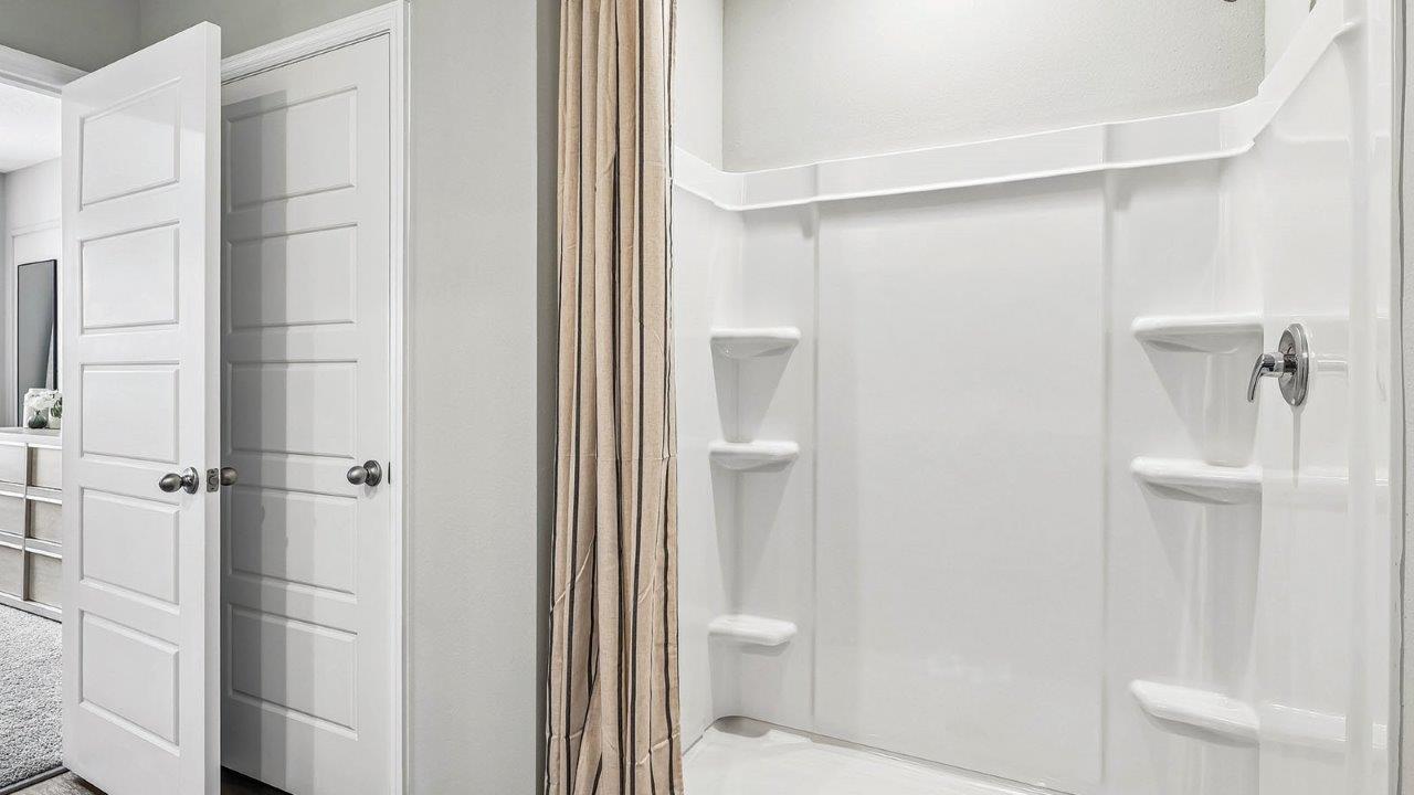 Primary bathroom with walk in shower