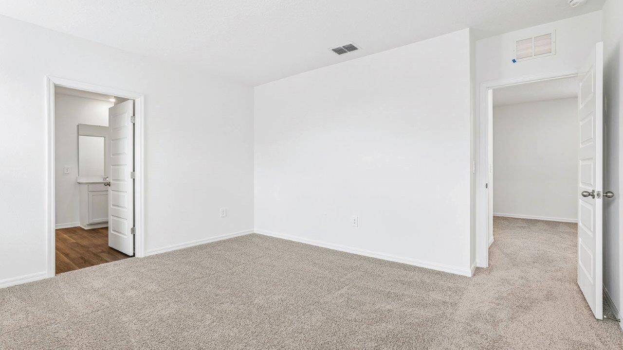 Primary bedroom with walk-in closet