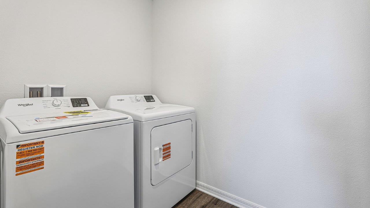 laundry room with washer and dryer