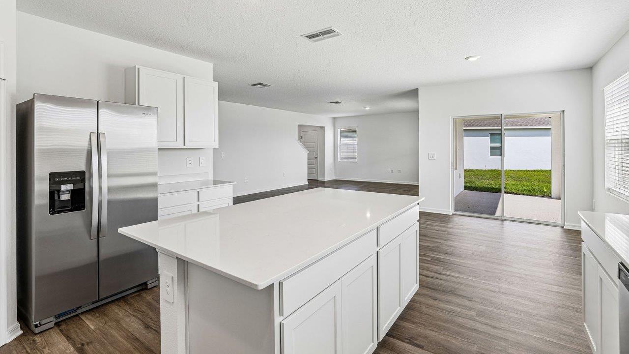 Kitchen with stainless steel appliances