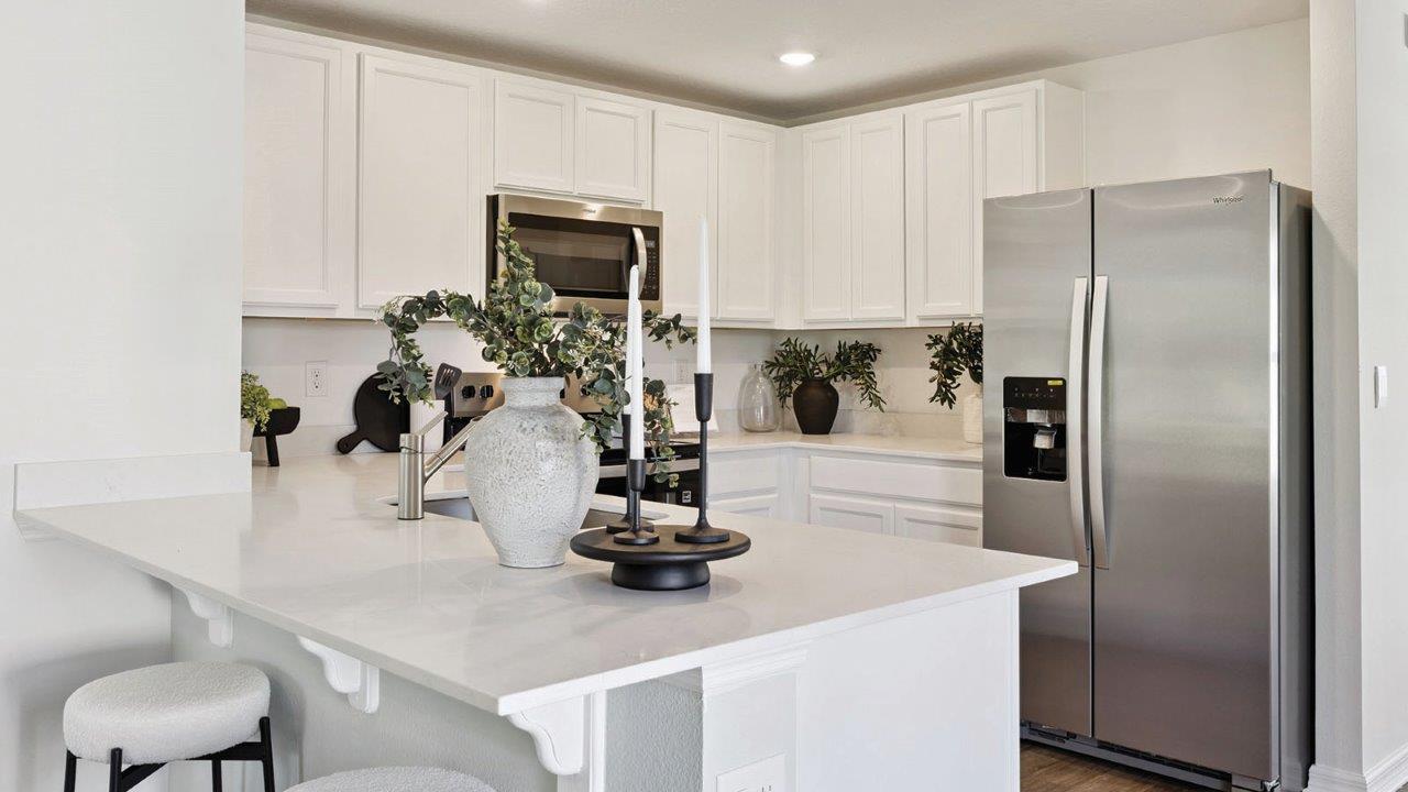kitchen with bar seating