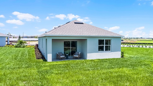 Backyard exterior with spacious backyard