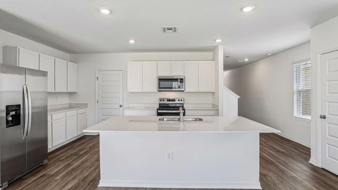 Spacious kitchen with island seating