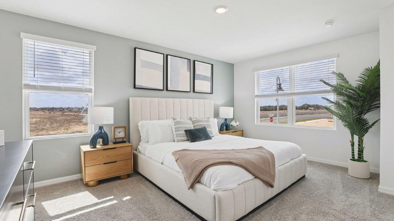 Primary bedroom with King size bed