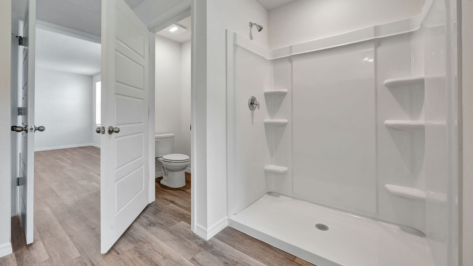 Primary bathroom with walk-in shower