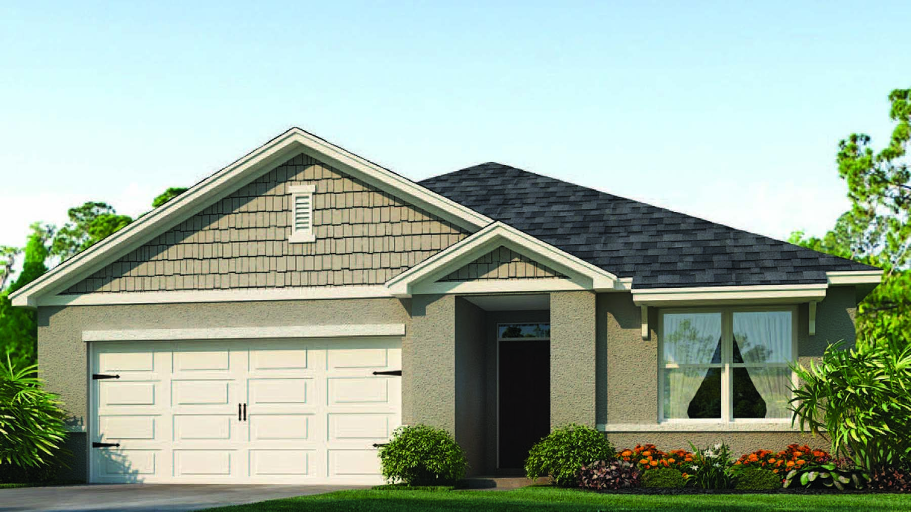 Rendering one story home
