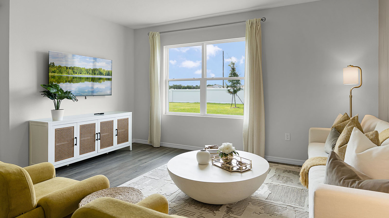 Living room with window for natural light
