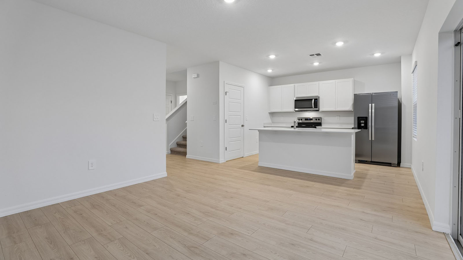 View of the kitchen from the living room