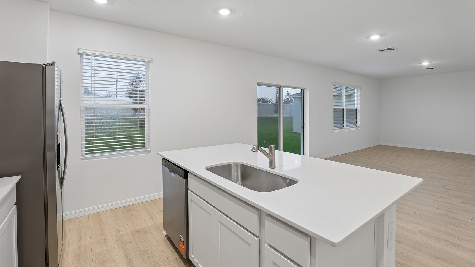 Kitchen view with an adjacent window