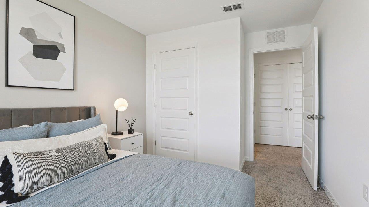 Guest bedroom with full size bed