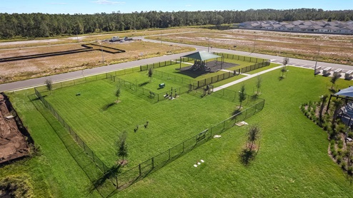 dog park with large and small dog areas