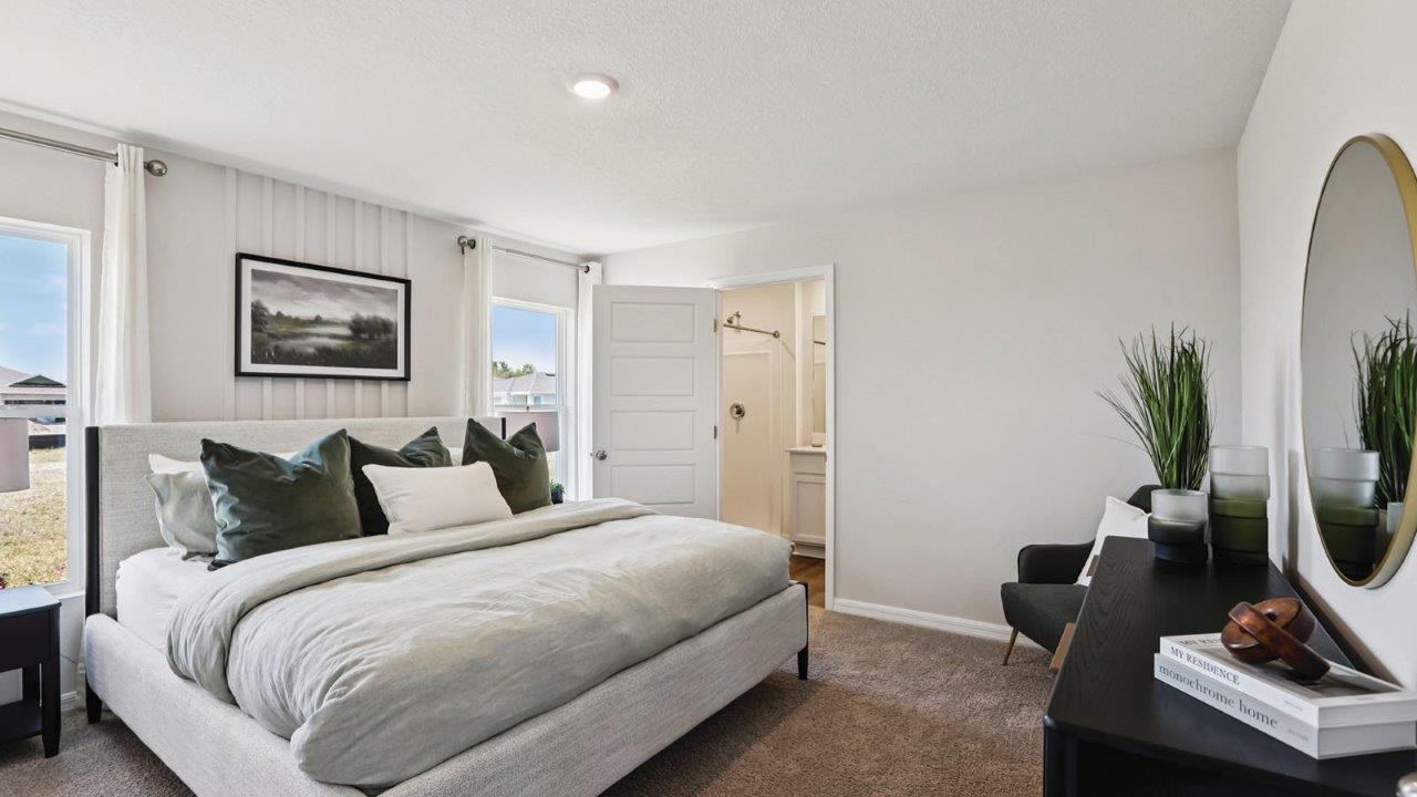 Primary bedroom with king size bed