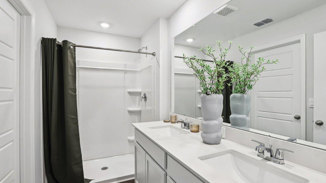 Primary bathroom with walk in shower