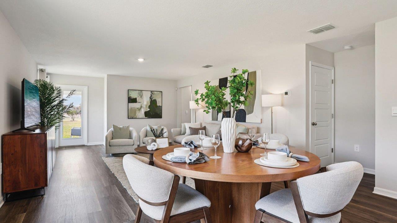 Dining room with a view of the Living Room