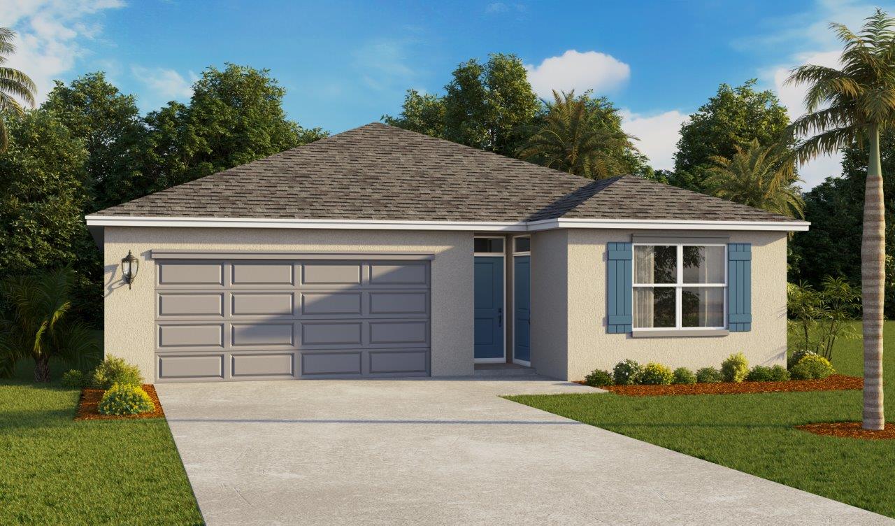 Rendering of single family home with 2 car garage with Multi-Gen Option