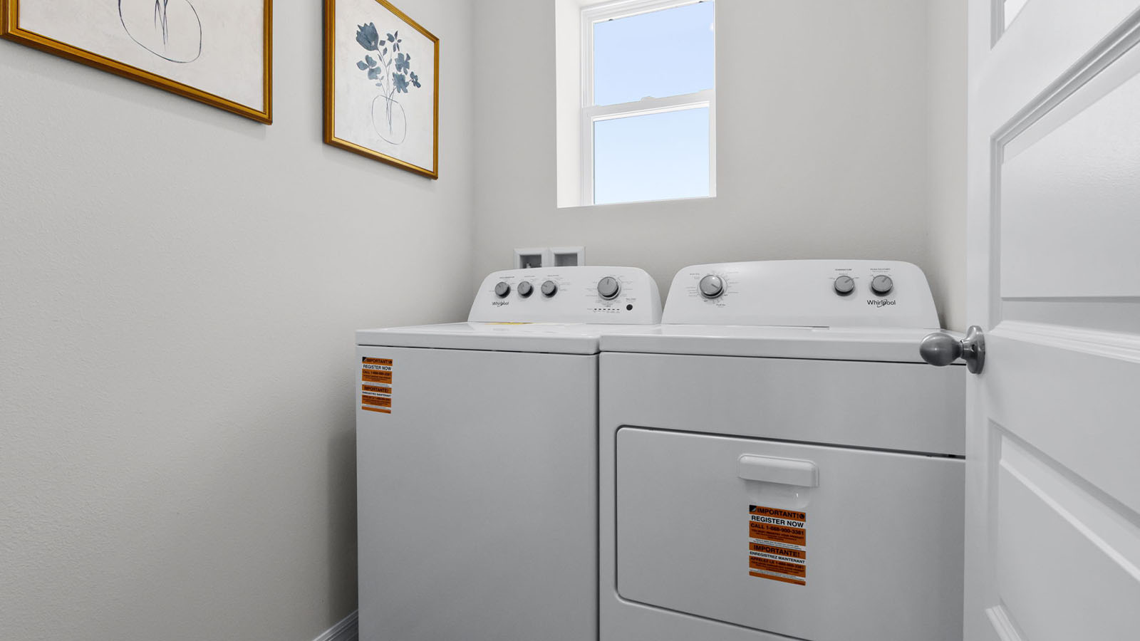 Laundry room with washer and dryer